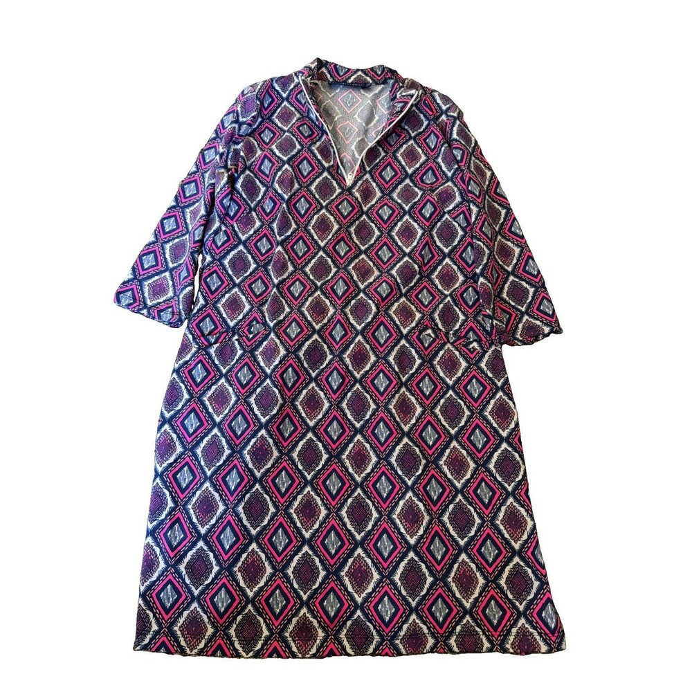Katherine Way Dress Womens M 1/4 Zip Performance Golf Geometric Pickle Ball USA